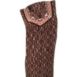 Max Studio brown red white floral shift dress